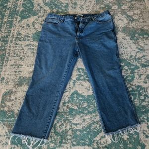 Good American high rise mom jeans